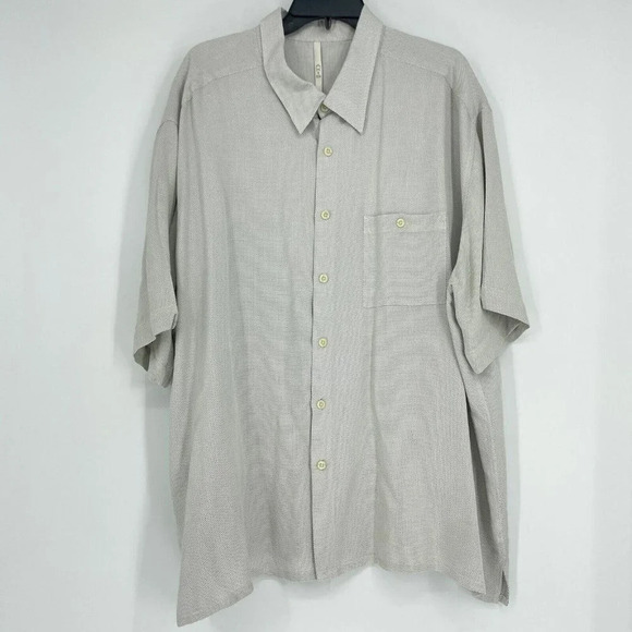 Axis Shirt Mens Sz 3XB White Black Polka Dot Short Sleeve Front Pocket Button Up - Picture 1 of 9